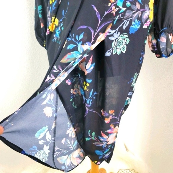 COOPER ST GINGER FLORAL ASYMMETRICAL FAUX WRAPPED DRESS SZ 4 - Picture 4 of 12